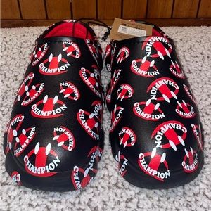 SOLD-NWT MENS CHAMPIONS SUPER MELOSO SMILE CLOG SIZE 7 B/R